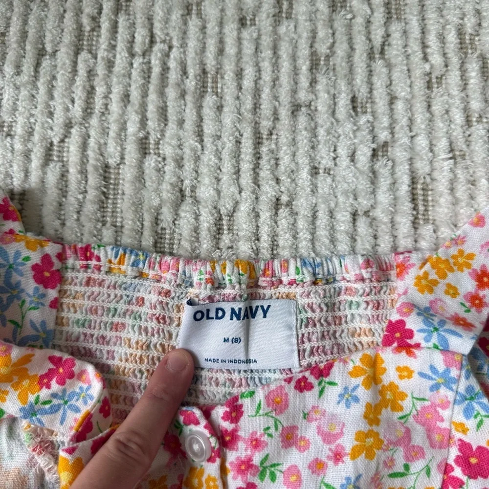 NWT Old Navy Multicolor Girls Floral Kids Romper M (8)